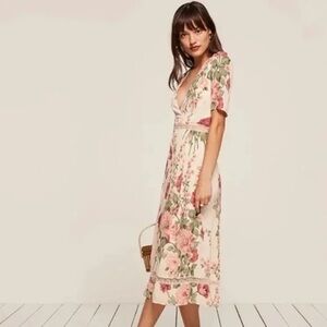 Reformation Alina floral midi dress size 2